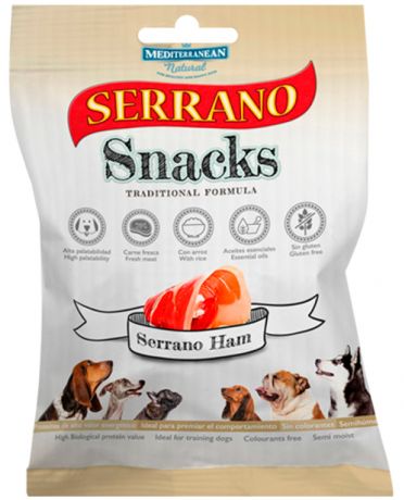 Лакомство Serrano Snacks для взрослых собак всех пород снеки с испанской ветчиной 100 гр (1 шт)