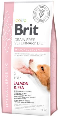 Brit Veterinary Diet Dog Grain Free Hypoallergenic для собак и щенков при пищевой аллергии (12 + 12 кг)