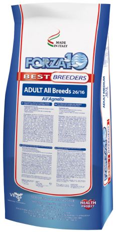 Forza10 Dog Best Breeders Adult All Breeds для взрослых собак всех пород с ягненком (20 + 20 кг)