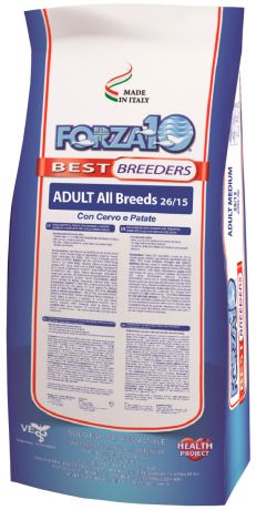 Forza10 Dog Best Breeders Adult All Breeds для взрослых собак всех пород с олениной и картофелем (20 + 20 кг)