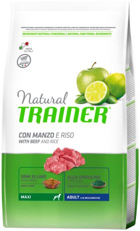 Trainer Natural Maxi Adult Beef & Rice для взрослых собак крупных пород с говядиной и рисом (12 + 12 кг)