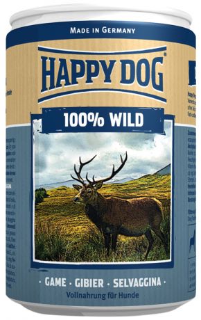 Happy Dog 100 % мясо для взрослых собак с дичью 400 гр (400 гр)