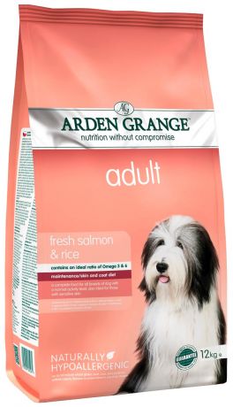 Arden Grange Adult Salmon & Rice для взрослых собак всех пород с лососем и рисом (12 + 12 кг)