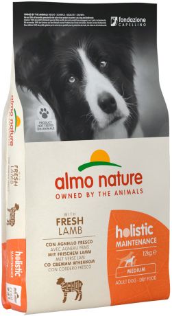 Almo Nature Adult Dog Medium & Lamb для взрослых собак средних пород с ягненком (12 + 12 кг)