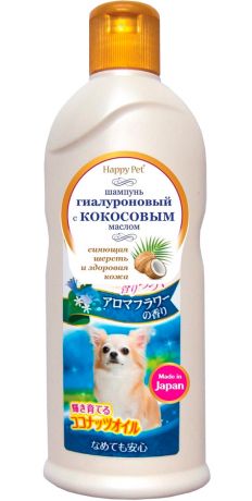Шампунь для собак Premium Pet Japan с кокосовым маслом и гиалуроном для сияющей шерсти с цветочным ароматом 350 мл (1 шт)