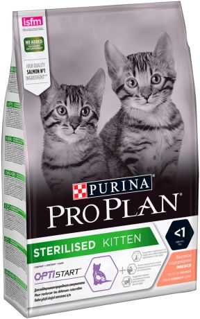 Purina Pro Plan Kitten Sterilised для кастрированных и стерилизованных котят с лососем (0,4 кг)