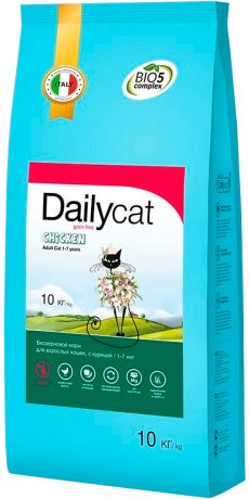 Dailycat Grain Free Adult беззерновой для взрослых кошек с курицей (10 кг)