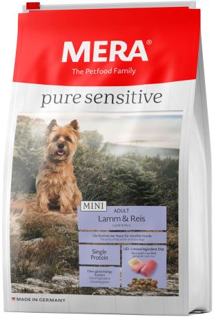 Mera Pure Sensitive Dog Adult Mini Lamm & Reis для взрослых собак маленьких пород с чувствительным пищеварением с ягненком и рисом (1 кг)