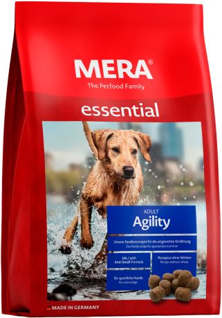Mera Essential Dog Adult Agiliti для активных и спортивных взрослых собак всех пород с птицей (12,5 кг)