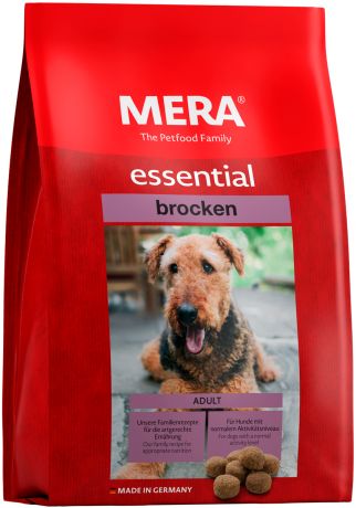 Mera Essential Dog Adult Brocken для взрослых собак всех пород с нормальным уровнем активности с птицей (1 кг)