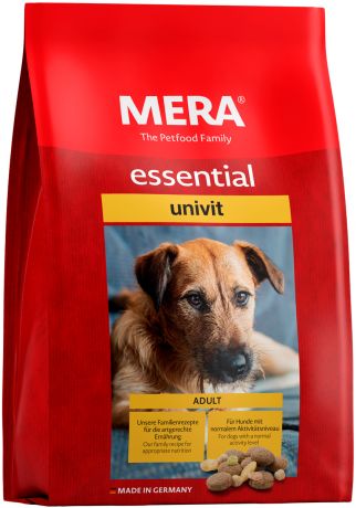 Mera Essential Dog Adult Univit для взрослых собак всех пород с нормальным уровнем активности с птицей (1 кг)