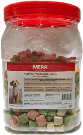 Лакомство Mera Gourmet Happen для собак всех пород радуга удовольствий 600 гр (1 шт)