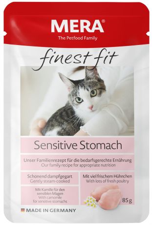 Mera Finest Fit Cat Sensitive Stomach для взрослых кошек с чувствительным пищеварением с птицей 85 гр (85 гр)
