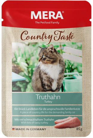 Mera Country Taste Cat Truthahn беззерновые для взрослых кошек с индейкой 85 гр (85 гр)