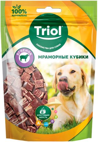 Лакомство Triol для собак кубики мраморные с ягненком 70 гр (1 шт)
