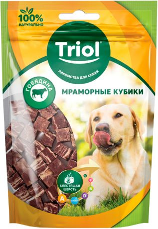 Лакомство Triol для собак кубики мраморные с говядиной 70 гр (1 шт)