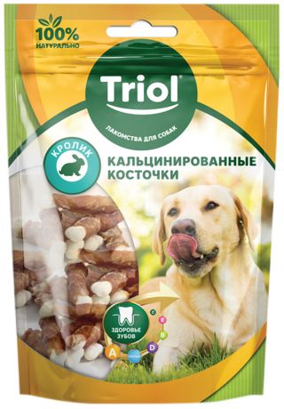 Лакомство Triol для собак косточки кальцинированные с кроликом 70 гр (1 шт)