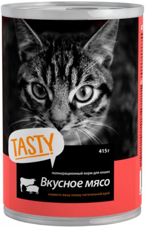 Tasty для кошек с мясным ассорти в соусе банка 415 гр (415 гр)