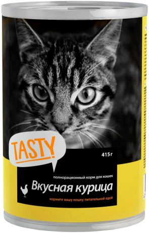 Tasty для кошек с курицей в соусе 415 гр (415 гр х 12 шт)
