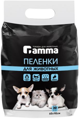 Пеленки для животных Gamma 60 х 90 см (5 шт)