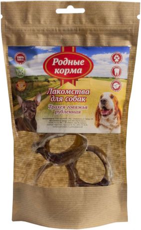 Лакомство родные корма для собак трахея говяжья 35 гр (1 шт)