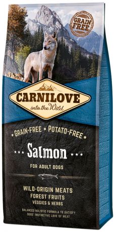 Brit Carnilove Dog Adult Salmon беззерновой для взрослых собак всех пород с лососем (12 + 12 кг)