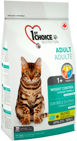 1st Choice Cat Adult Weight Control диетический для взрослых кошек с курицей (2,72 + 2,72 кг)
