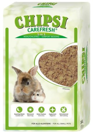 Chipsi CareFresh Original наполнитель-подстилка натуральный на бумажной основе для мелких домашних животных и птиц (5 л)