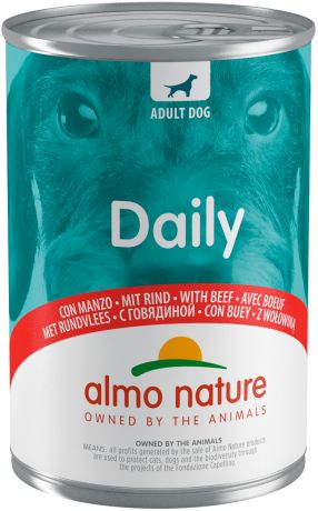 Almo Nature Dog Daily Menu для взрослых собак с говядиной 400 гр (400 гр х 24 шт)