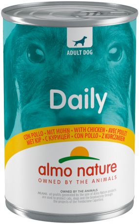 Almo Nature Dog Daily Menu для взрослых собак с курицей 400 гр (400 гр х 24 шт)