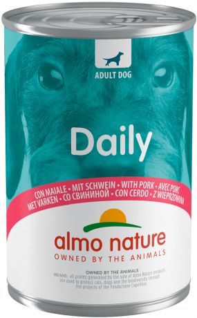 Almo Nature Dog Daily Menu для взрослых собак со свининой 400 гр (400 гр х 24 шт)