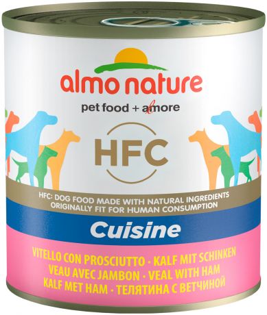 Almo Nature Dog Classic Hfc для взрослых собак с телятиной и ветчиной (290 гр)
