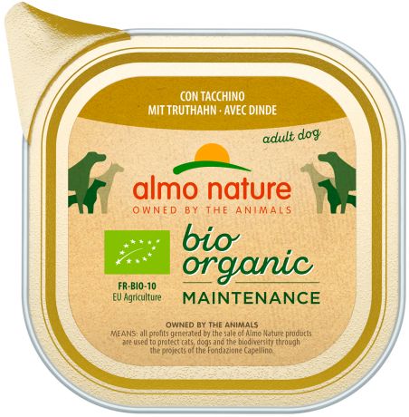 Almo Nature Dog Daily Menu Bio Organic для взрослых собак паштет с индейкой 100 гр (100 гр)