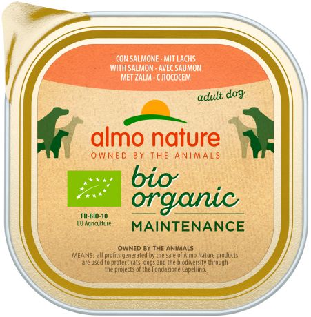 Almo Nature Dog Daily Menu Bio Organic для взрослых собак паштет с лососем (100 гр)