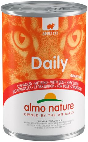 Almo Nature Cat Daily Menu беззерновые для взрослых кошек с говядиной 400 гр (400 гр)