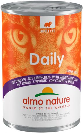 Almo Nature Cat Daily Menu беззерновые для взрослых кошек с кроликом 400 гр (400 гр)