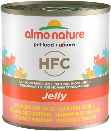 Almo Nature Cat Classic Jelly для взрослых кошек с лососем и тыквой в желе 280 гр (280 гр)