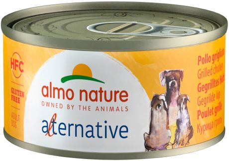 Almo Nature Dog Alternative безглютеновые для взрослых собак всех пород с курицей гриль 70 гр (70 гр)