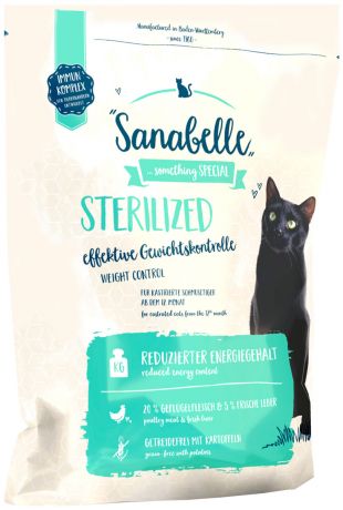 Bosch Sanabelle Sterilised беззерновой для взрослых кастрированных котов и стерилизованных кошек (2 кг)