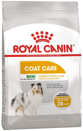 Royal Canin Mini Coat Care для взрослых собак маленьких пород с чувствительной кожей и шерстью (3 кг)