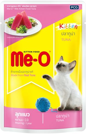 Me-o Kitten для котят с тунцом в желе 80 гр (80 гр х 12 шт)