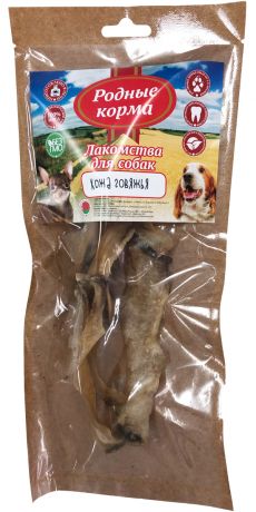 Лакомство родные корма для собак маленьких пород кожа говяжья сушеная в дровяной печи 35 гр (1 шт)