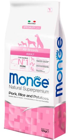 Monge Speciality Dog для взрослых собак всех пород со свининой, рисом и картофелем (2,5 кг)