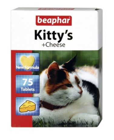 Лакомство Beaphar Kitty’s + Cheese для кошек витаминизированное с сыром (75 шт)