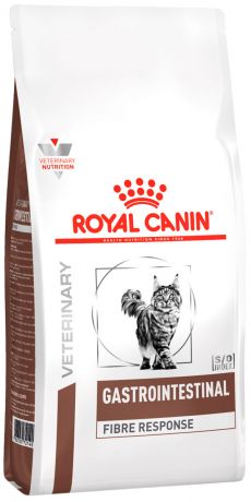 Royal Canin Gastrointestinal Fibre Response для взрослых кошек при нарушениях пищеварения, запорах с повышенным содержанием клетчатки (2 кг)