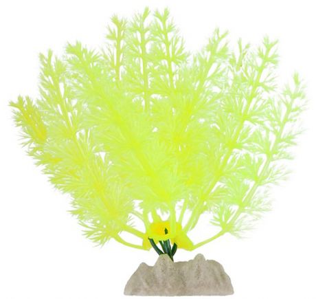 Растение для аквариума Glofish пластиковое флуоресцентное желтое 13 см (1 шт)