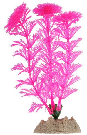 Растение для аквариума Glofish пластиковое флуоресцентное розовое 13 см (1 шт)