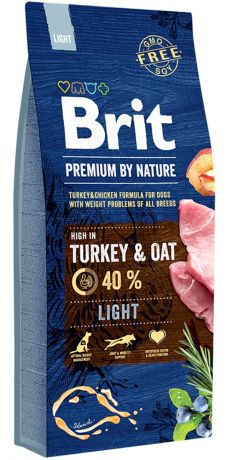 Brit Premium By Nature Light диетический для взрослых собак всех пород (3 кг)