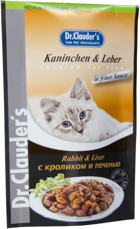 Dr.clauder’s для взрослых кошек с кроликом и печенью в соусе 100 гр (100 гр)