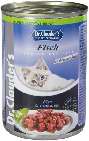 Dr.clauder’s для взрослых кошек с рыбой и лососем в соусе 415 гр (415 гр х 12 шт)